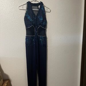 Navy blue unitard jazz/ contemporary/ acrobatics dance costume